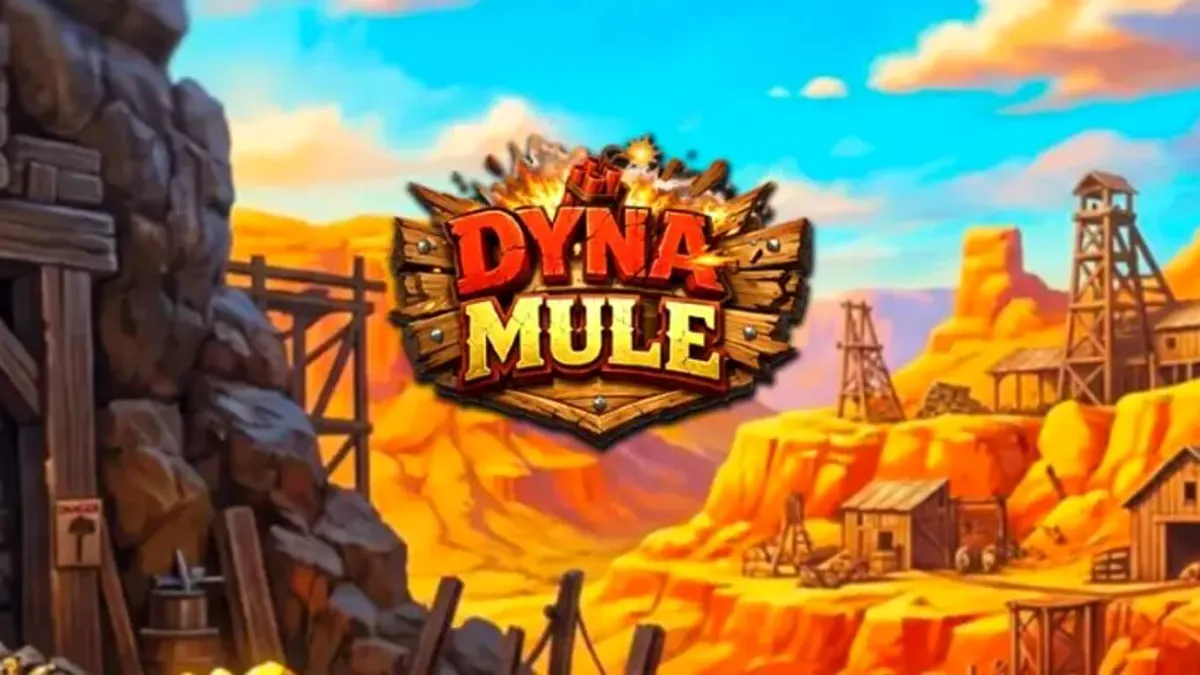 Tampilan antarmuka game slot Dyna Mule di perangkat seluler